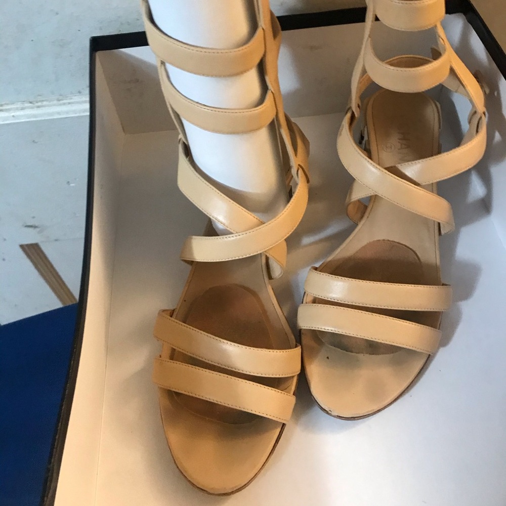 Chanel Gladiator Boot Sandals Architectural Heels!